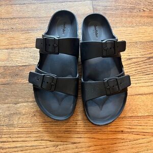 Goodfellow & Co Men’s Black Double Strap Sandals Sz 10